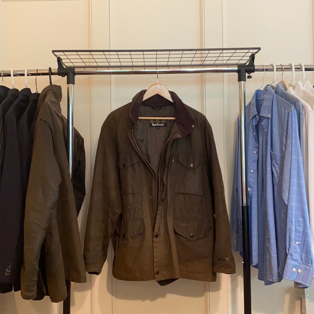 USED BARBOUR JACKET IN OLIVE GREEN